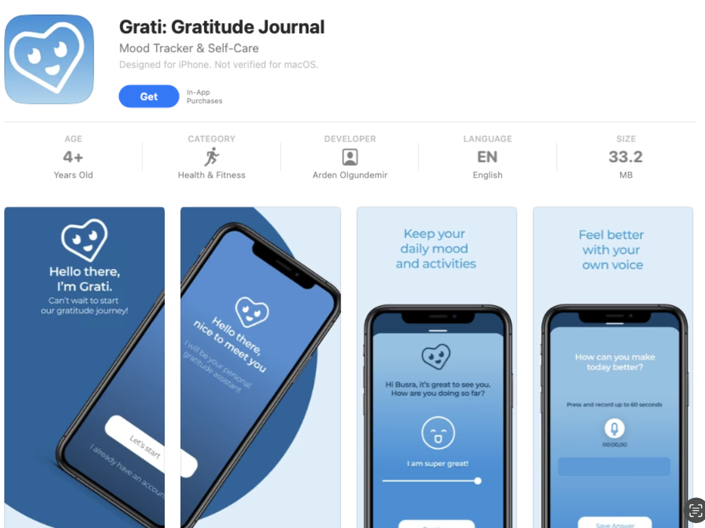 Grati gratitude journal preview